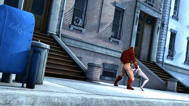 Thick, horny Flash goes after a pretty little cunt