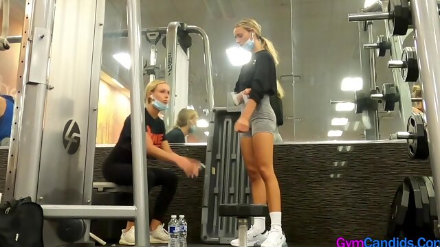 Hot Slim Fit Skinny Blonde Twin Step sisters in Tight Spandex