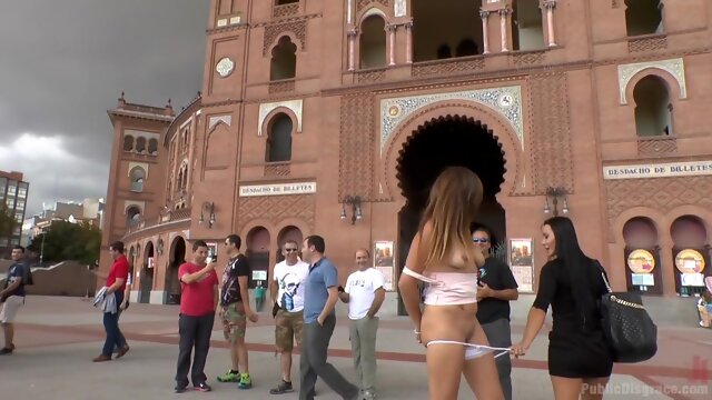 Saucy Spanish Slut Dragged Around the Streets of Madrid