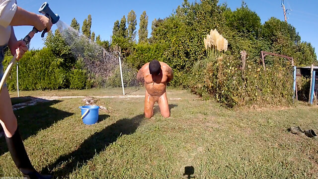 I Wash My Pig Slave Outdoor Pt1