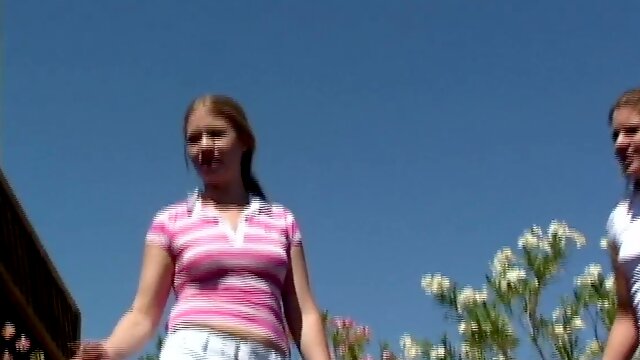 Little April licked out by tasty petite brunette