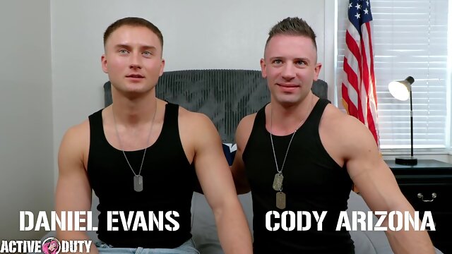 Twink Soldier Smashes Muscle Newbie With Daniel Evans And Cody Arizona