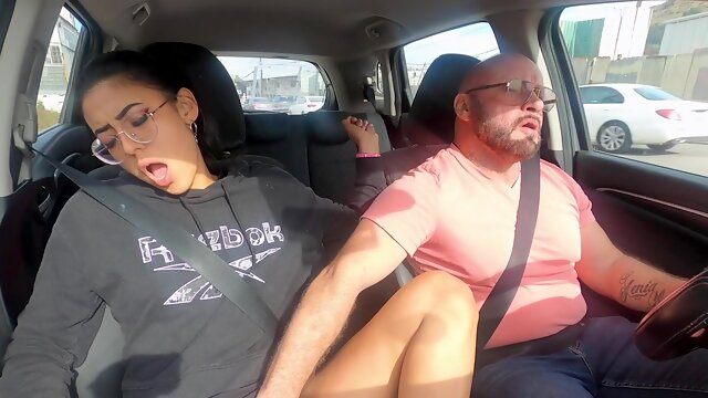 Driving test leads to amazing car quickie with hot Krista Reyes