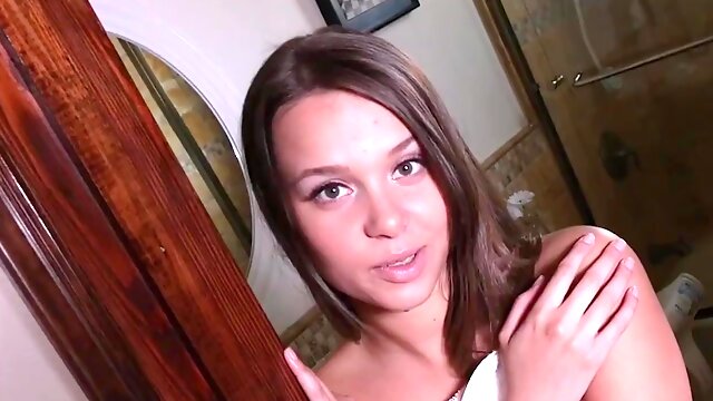 Pretty Slim Brunette Cutie To Blows Her Stepdads Dick & Lets Him Fuck Her To Make Him Help Her