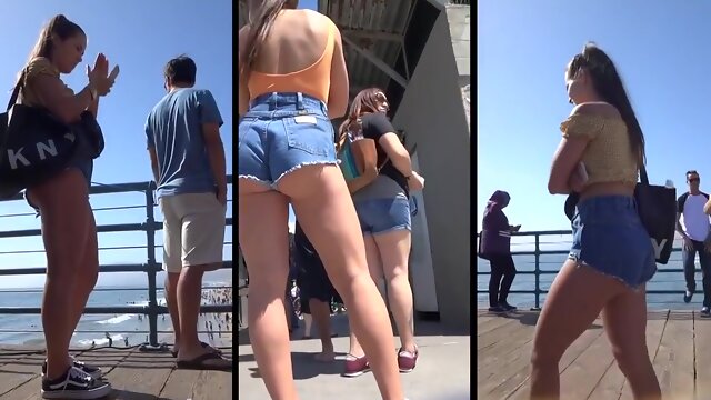 Delicious Little Woman In Shorts Teasing Men