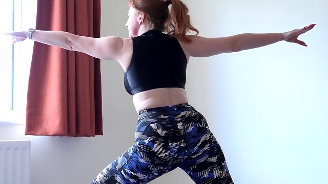 Solo Yoga, Big Tits, Amateur, Redhead, British, Mature