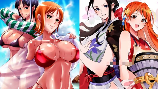 Nami X Nico Robin Lezzie Anime Porn Luxurious Compilation - One Lump