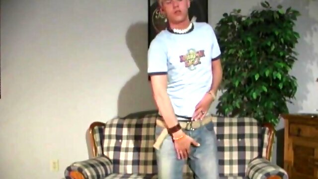 Big-Cock Twink Jerks Off on Webcam