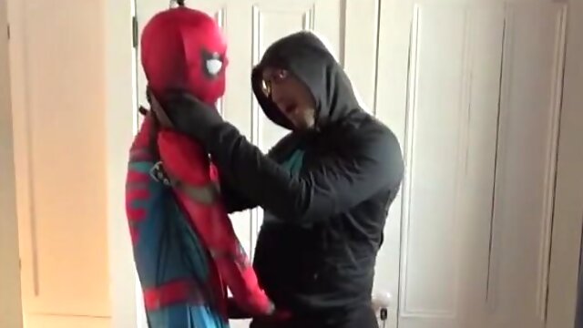 Fellow in Stockings Smashes Spiderman Idiot - Part 1