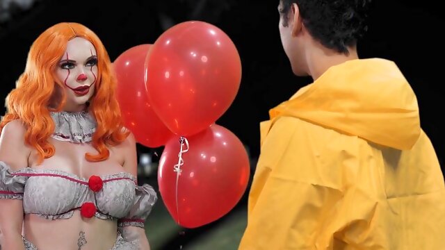 Big TiTties Redhead in Cosplay horror hardcore (4K) - Big dick