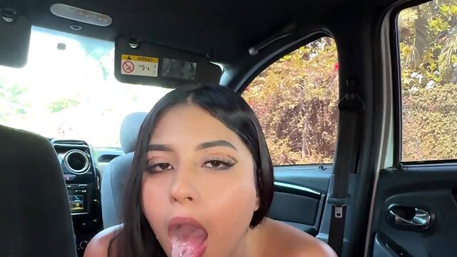 My stepbrothers dick is so delicious that Im ready to do a public blowjob in the car.