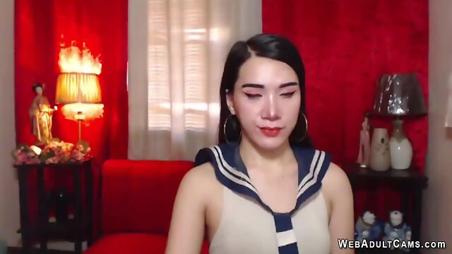 Transexuelle, Asiatique, Ladyboy, Branlé