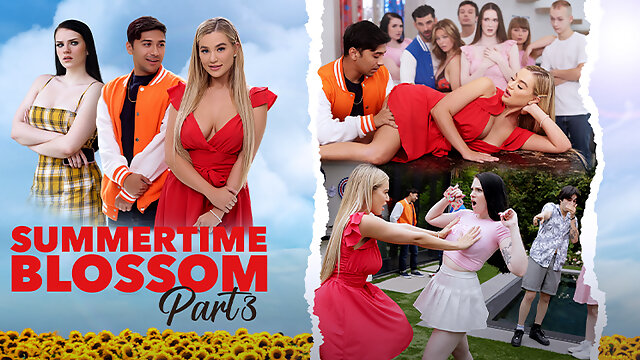 Hazel Moore & Blake Blossom & Em Indica & Elias Cash & Max Fills in Summertime Blossom Part 2: How to Please my Crush - TeenPies