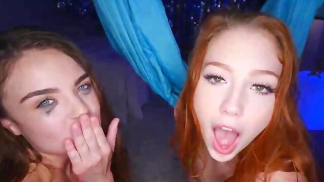 Arietta Adams And Megan Marx Redhead And Brunette Cumswap in POV THreesome - Arietta adams