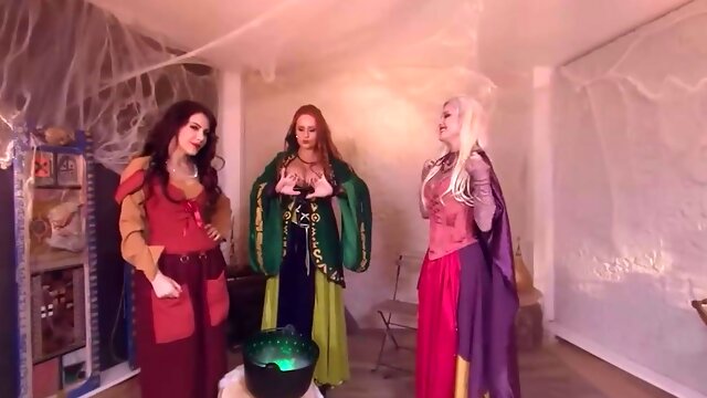 Three Sexy Witches Use Their Spells To Make You Beg For More