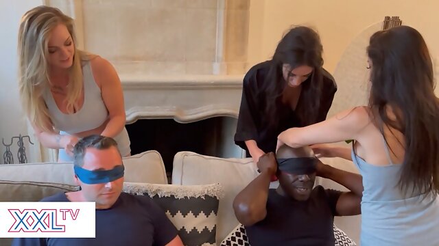 Mask, Orgy, Blindfolded, Swinger, BBC