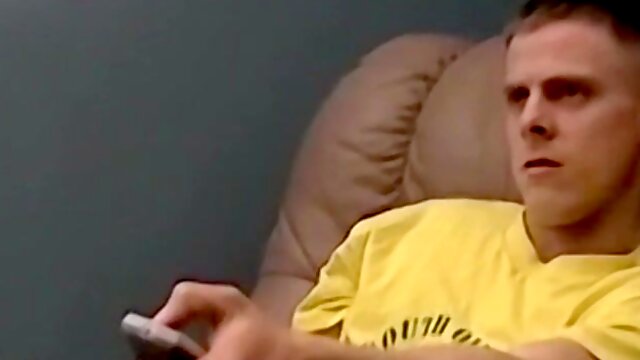 Horny and muscular guy wanks off huge dick until he cums a lot