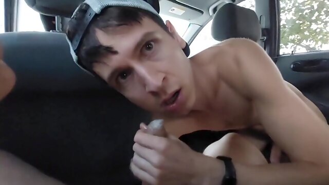 Young Naked Twink Cruising At A Nude Beach And Publicly Jerking Off Til He Gets A Load In Car