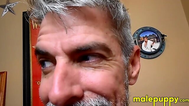 The giant daddy Richard Lennox is so disgusting with nuts stuck on his teeth