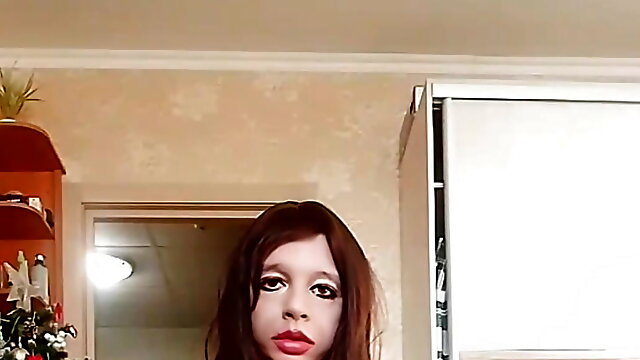 Shemale Solo In Stockings, Teen Crossdresser, Sissy Training