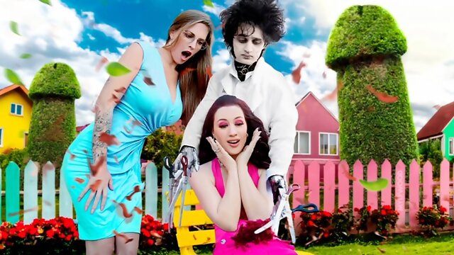 Mylf - Two Hot Milfs With Big Tits Need Their Bushes Shaved (Edward Scissorhands Parody)