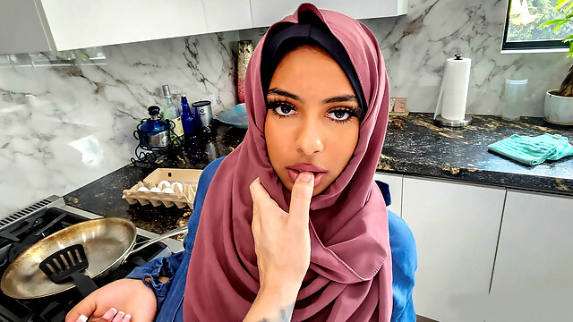 Middle Eastern, Learning Sex, Hijab Caught, Husband