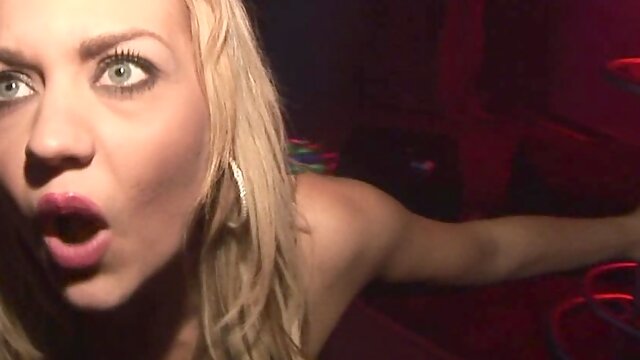 Posh party girl getting naked in back room of club