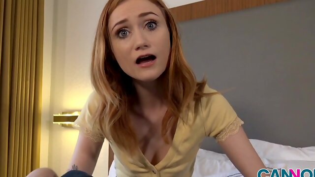 Redhead Scarlet Skies fucks her neighbor