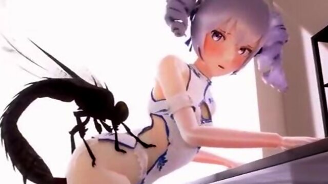 Hentai featuring a 3d babe getting fucked by an insect