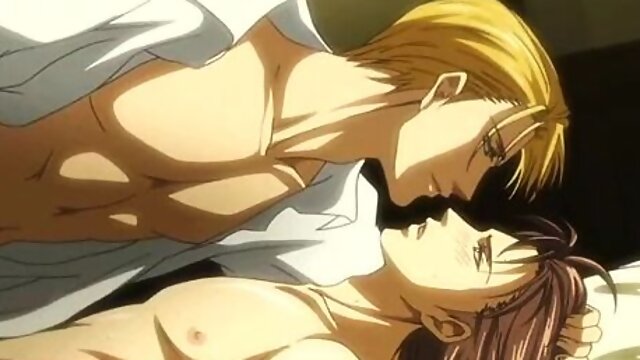 Anime boy anal sex and love with a muscular man