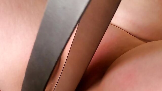 Vagina leather belt whipping - wide spread legs