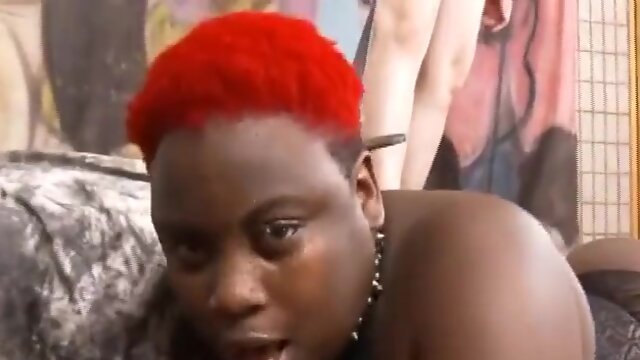 Fat Black Ghetto Whore Getting Her Face Totally Destroyed