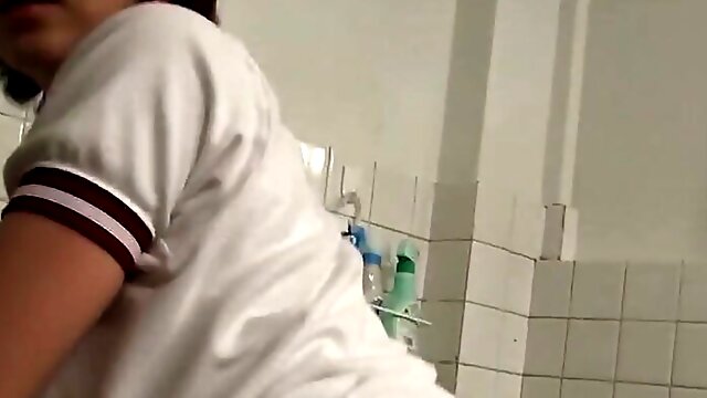 Petite Japanese Teen Seduce Her Classmate to Creampie Fuck on Toilet in Full Uncensored JAV Porn