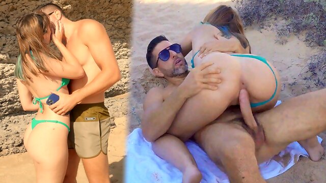 Hot White Bubble Butt Portuguese Gets Picked up in the Beach