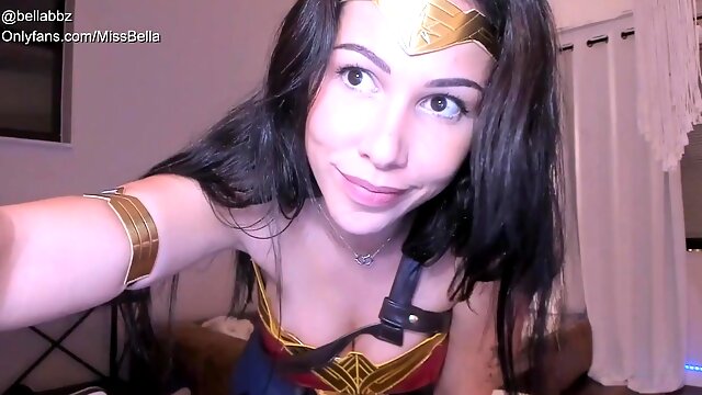 Wonder Woman, Homemade, Strip, ASMR, Solo