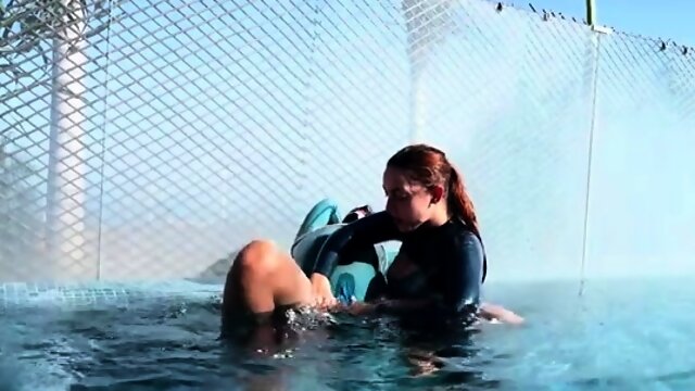 Eroteric Shibari Bondage Underwater Latex Struggle -