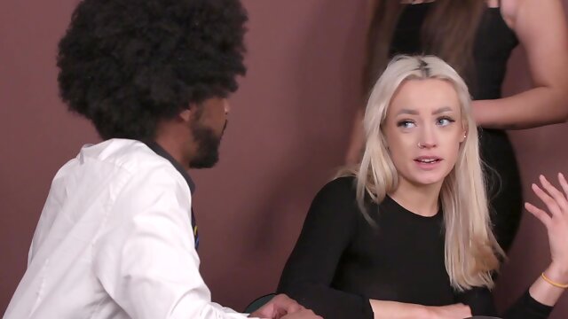 Hardcore interracial group sex with Amber Green & Chloe Famee