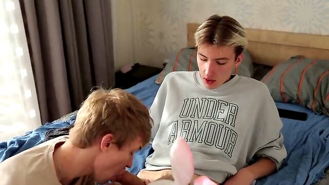 Full video sweet twink seduced two students with big cocks for sex, two fucked tight twink ass and cummed