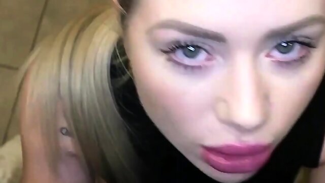 Sex starved blonde gets two black cocks all to herself