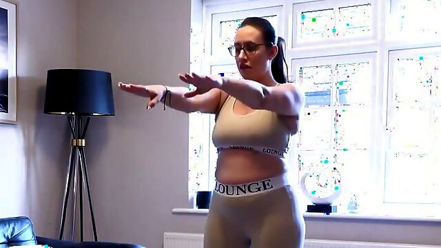 Auntjudys - Nerdy Busty MILF Kitty Kat - Hot Yoga Workout