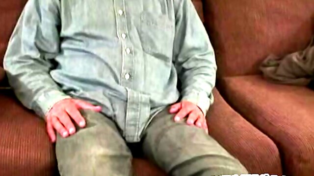 Average Joe with big belly masturbating solo on camera