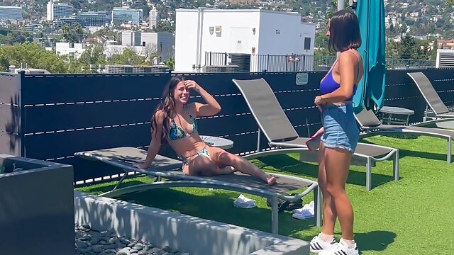 FFM threesome in HD POV video with Abbie Maley & Hailey Rose