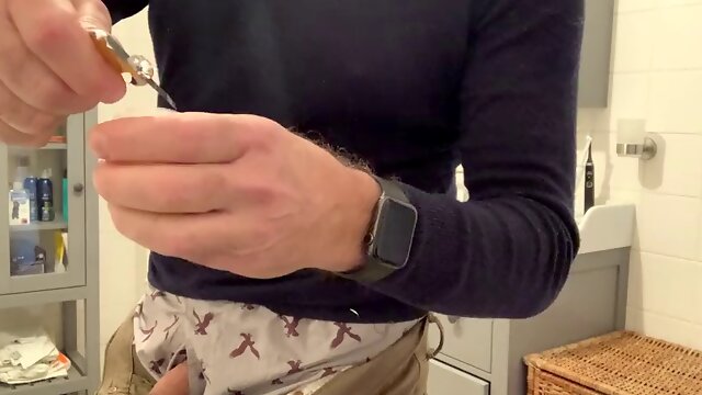 Never published, a verbal  jerk-off, test new lube and Tenga Egg, boxers, cumshot, tight jeans, edging with pre-cum