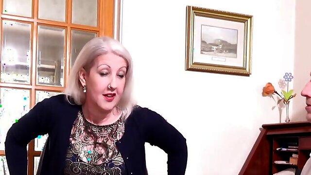 AuntJudysXXX - Mature Boss Lady Mrs. Maggie Turns Her Employee Into Her Fuck Toy