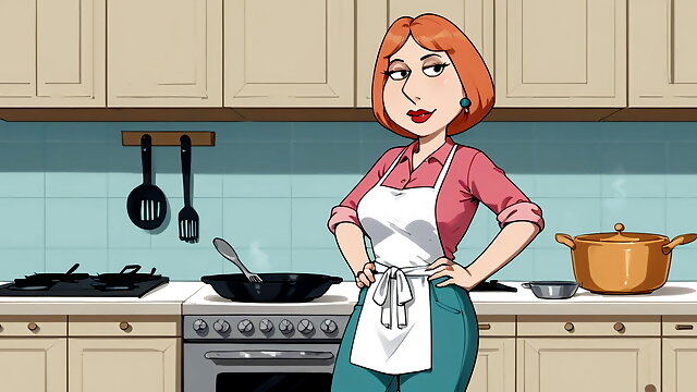 Futanari Lois Griffin Masturbation and Selfsucking