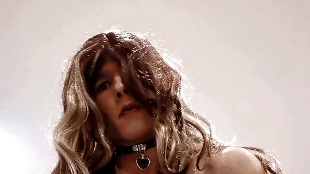 French Crossdresser, Shemale Cum Pov