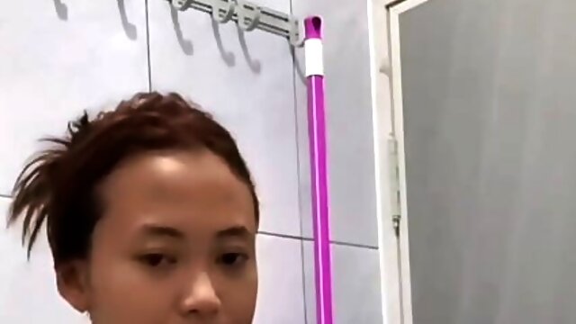 Shower in the office toilet with water shower