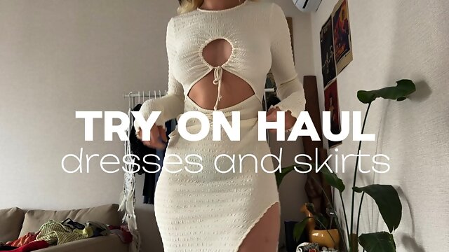 Try On Haul Solo, Homemade Big Boob Solo, Russian Teen Skirt