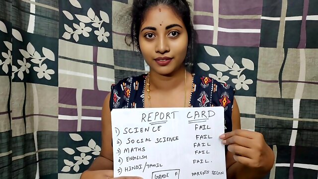 Stepdaughter Scored F On All Subjects So Stepdad Teached How To Score A+ - Hindi Sex