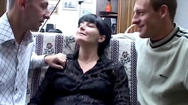 Italian amateur having threesome sex with her stepbrother and husband